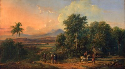 Wald und Einheimisches Haus von Raden Saleh