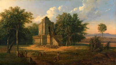 Javanischer Tempel in Ruinen von Raden Saleh