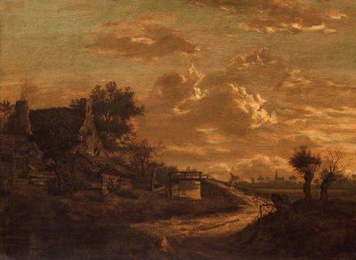 Landschaft bei Sonnenuntergang von Rafaël Camphuysen (I)