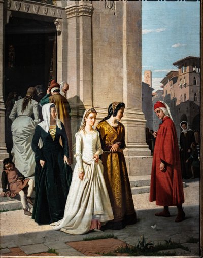 Dante trifft Beatrice von Raffaello Sorbi