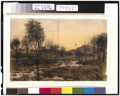 Bäume, Hügel und Bach, 1901-15 von Ralph Albert Blakelock