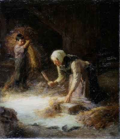 Das Dreschen der Nachlese, 1899 von Ralph Hedley