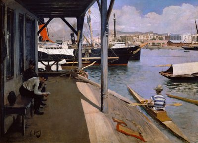 Yachtclub in Barcelona von Ramon Casas i Carbo