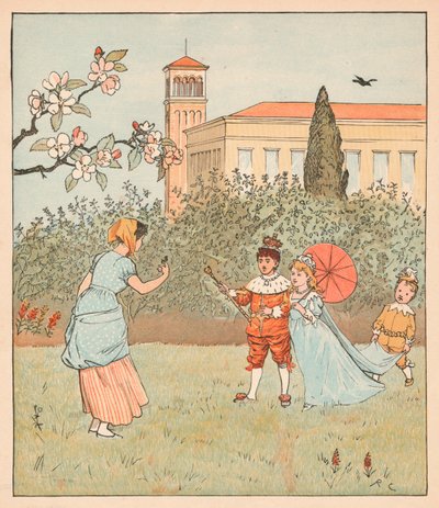 Das Dienstmädchen und der Jenny Wren, 1880 von Randolph Caldecott