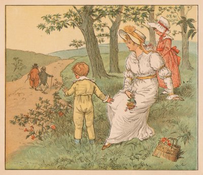 Spaziergang zur Mouseys Hall, um 1883 von Randolph Caldecott