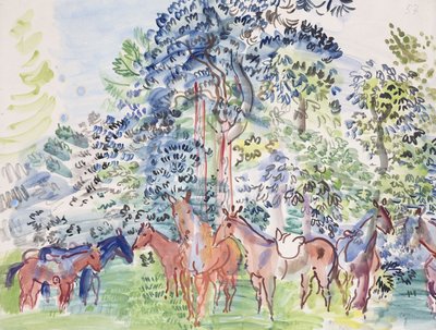 Pferde im Wald von Raoul Dufy