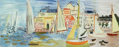 Regatta in Deauville, um 1930 von Raoul Dufy