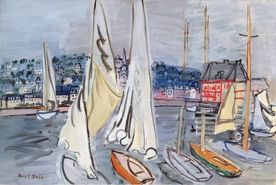 Segelboote im Hafen von Deauville von Raoul Dufy