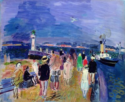 Der Pier in Honfleur von Raoul Dufy