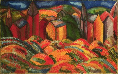 Die roten Häuser von Sainte-Adresse von Raoul Dufy