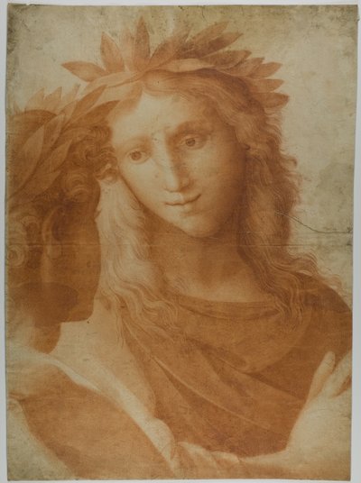 Mann und Frau mit Lorbeer gekrönt von Raphael