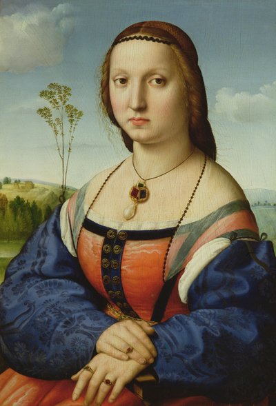 Porträt von Maddalena Doni, 1506 von Raffaello Sanzio Raphael