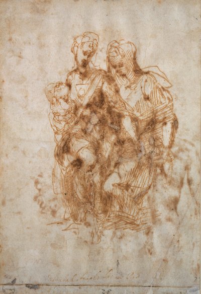 Die Jungfrau und das Kind mit der heiligen Anna, ca. 1500-1520 von Raphael