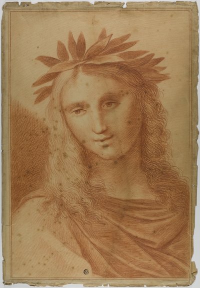 Frau mit Lorbeerkranz von Raphael