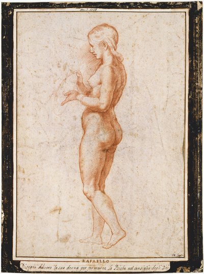 Junge weibliche Figur im Profil, ca. 1517 von Raphael