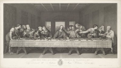 Das letzte Abendmahl von Raphael Morghen
