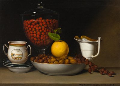 Stillleben - Erdbeeren, Nüsse usw. von Raphaelle Peale