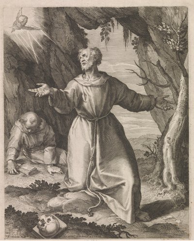 Franz von Assisi empfängt die Stigmata von Raphaël Sadeler (I)