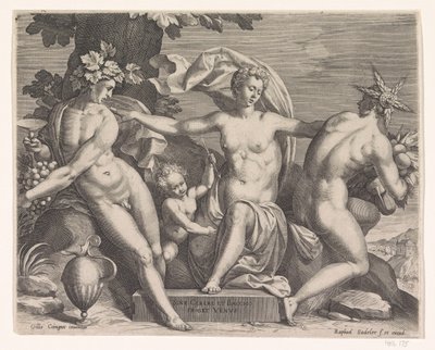 Venus, Bacchus und Ceres von Raphaël Sadeler (I)