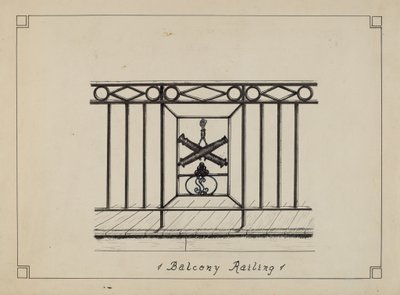 Balkongeländer aus Gusseisen von Ray Price