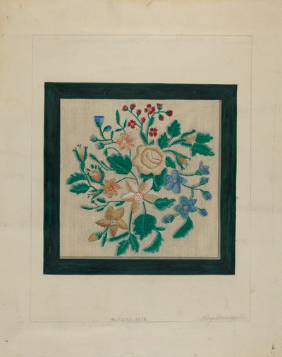 Stickerei, ca. 1936 von Raymond Manupelli