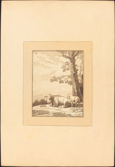 Ruhende Kuh von Regina Schönecker after Karel Dujardin