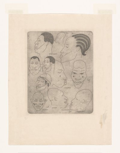 Westafrikanische Köpfe von Reijer Stolk (signed by artist)