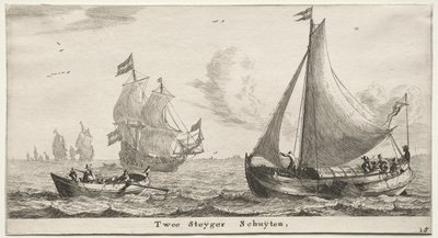 Schiffe von Amsterdam: Zwei Pier-Boote von Reinier Nooms
