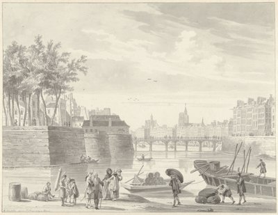 Ansicht der Pont Rouge, Paris von Reinier Vinkeles (I)