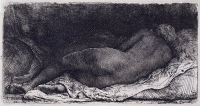 Negerin liegend von Rembrandt van Rijn