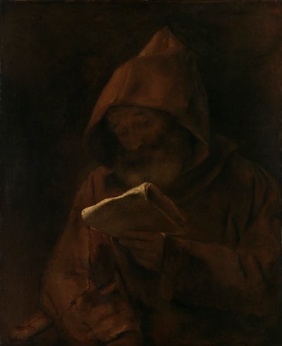 Ein Mönch beim Lesen, 1661 von Rembrandt van Rijn