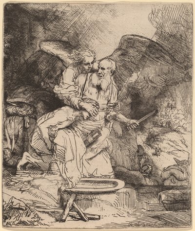 Abrahams Opfer von Rembrandt van Rijn
