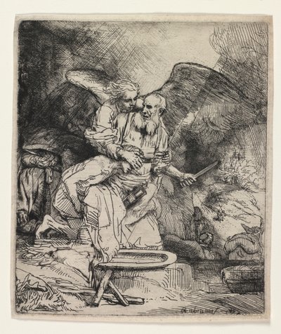 Abrahams Opfer von Rembrandt van Rijn