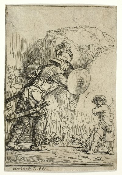 David und Goliath von Rembrandt van Rijn