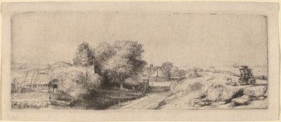 Landschaft mit einem Milchmann von Rembrandt van Rijn