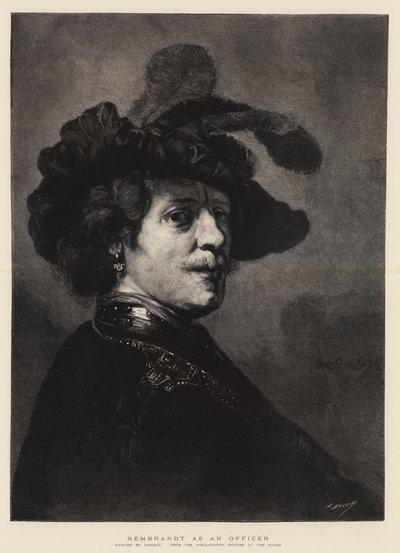 Rembrandt als Offizier von Rembrandt van Rijn