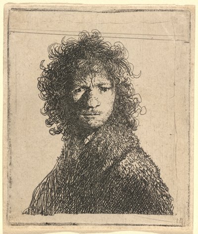 Selbstporträt, Stirnrunzelnd von Rembrandt van Rijn