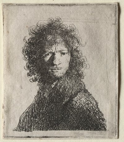 Selbstporträt mit Stirnrunzeln: Büste von Rembrandt van Rijn