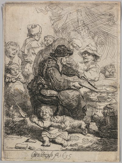 Die Pfannkuchenfrau von Rembrandt van Rijn