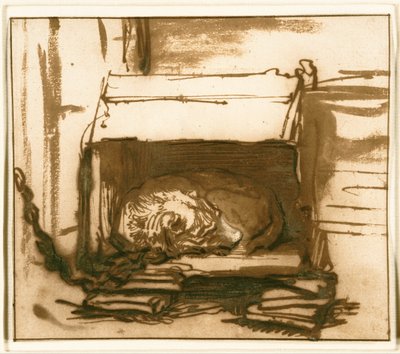 Schlafender Wachhund von Rembrandt van Rijn