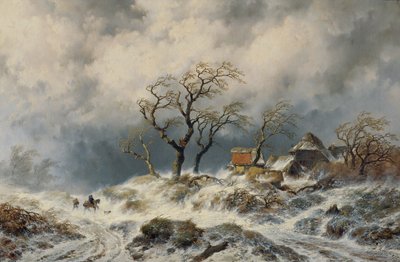 Holländische Winterlandschaft (Schneewehen) von Remigius Adrianus van Haanen