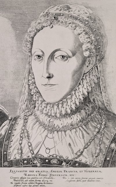 Königin Elizabeth I. (1533-1603), ca. 1572-75 von Remigius Hogenbergh