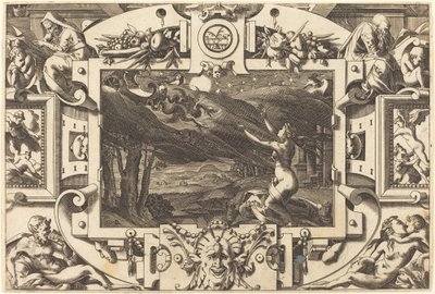 Die Beschwörung der Medea von René Boyvin after Leonard Thiry