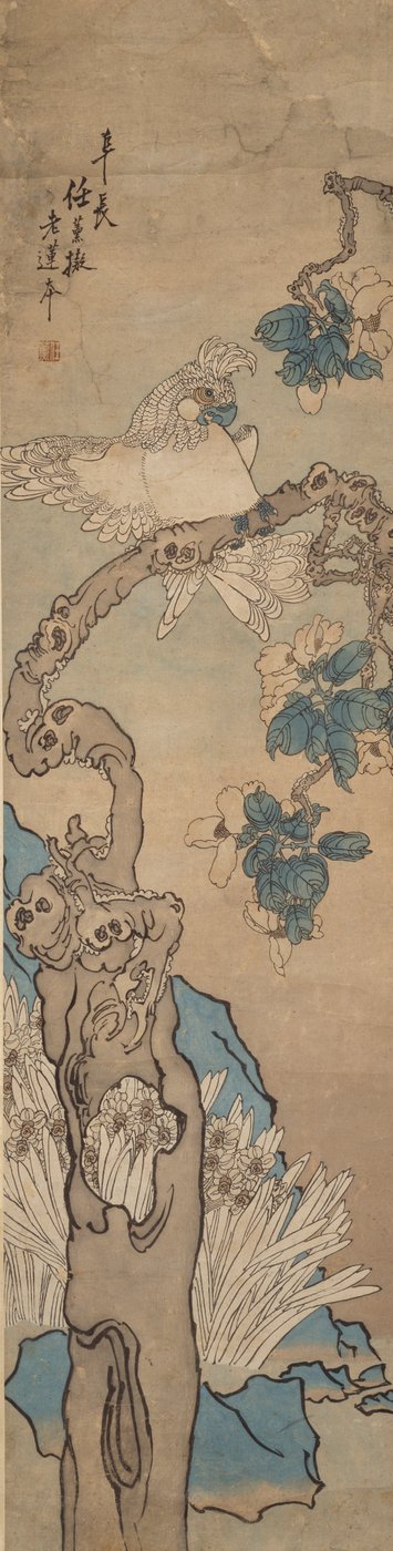 Papagei im Blütenbaum, 1835-1893 von Ren Xun