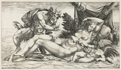 Jupiter und Antiope von Rene Boyvin