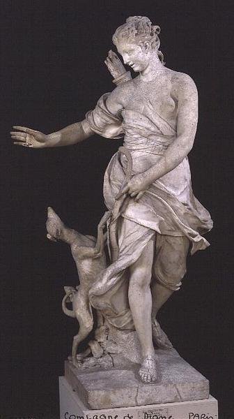 Diana und ihr Hund von Rene Fremin