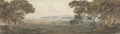 Bewaldete Landschaft mit Blick auf ein Ästuar von Rev. William Gilpin