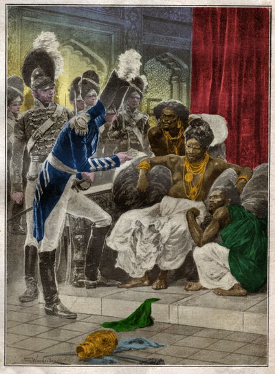 Kolonialismus in Sri Lanka (Illustration) von Richard Caton (after) Woodville
