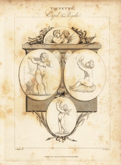 Edelsteine, die Amor und Psyche darstellen, 1812 (Gravur) von Richard Dagley