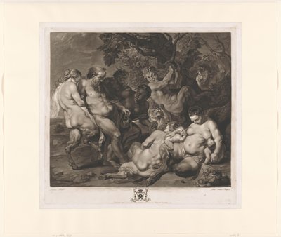 Silenus mit einer Familie von Satyrn (Bacchanal) von Richard Earlom